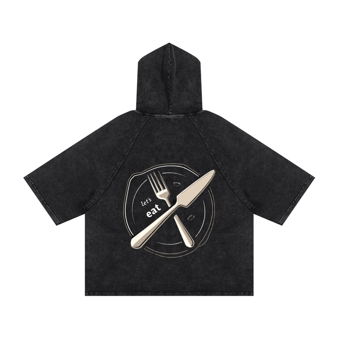Snow Washed Hooded Boxy T-Shirt
