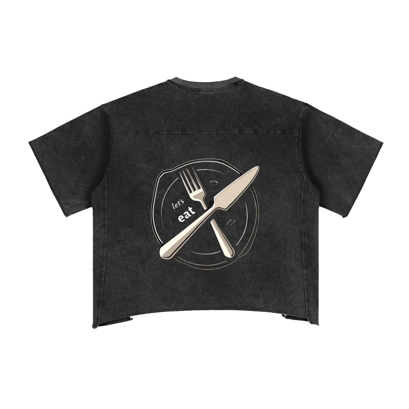 Raw Edge Snow Washed Boxy T-Shirt