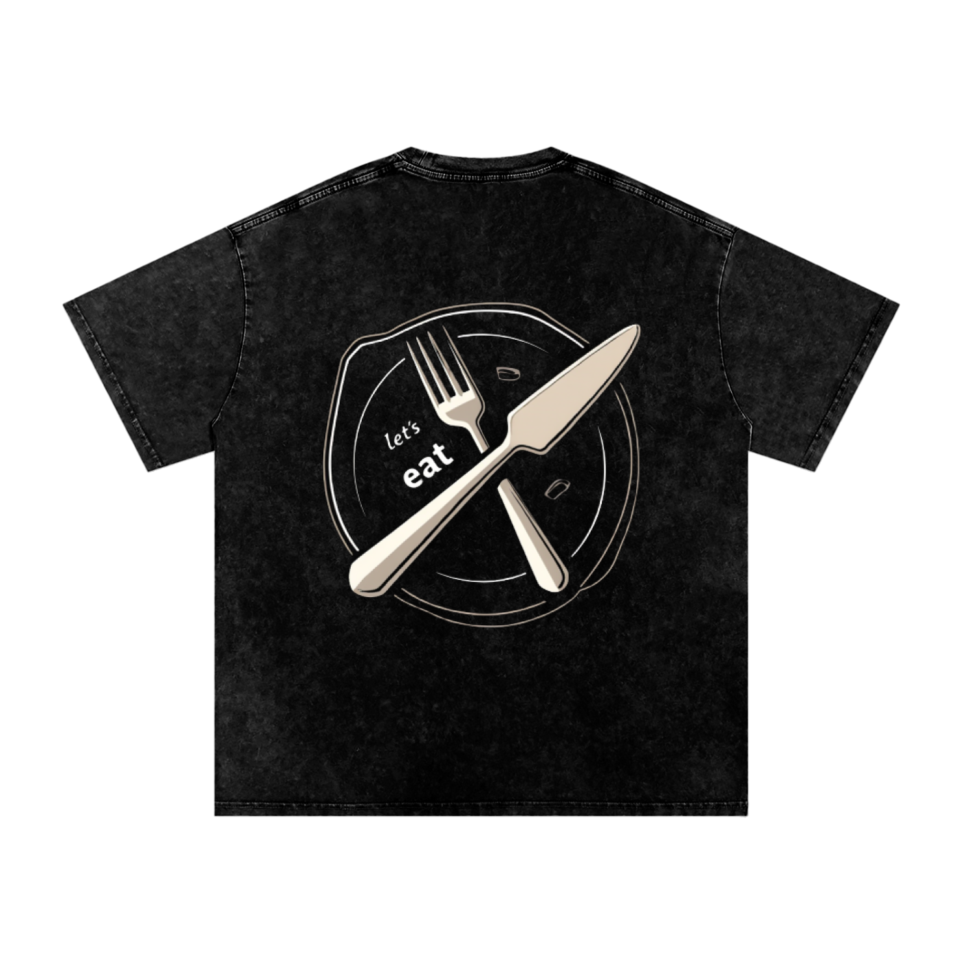 Snow Washed Oversized Cotton T-Shirt