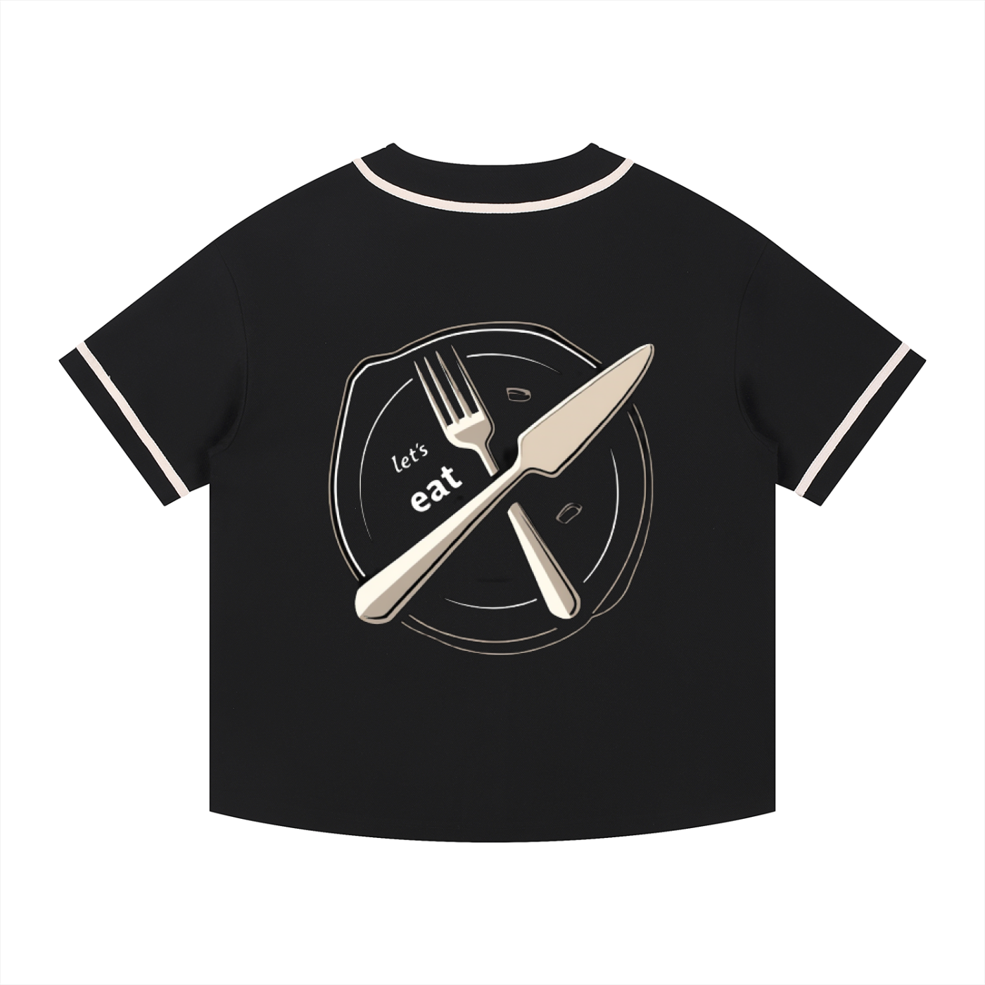 Contrast Piped Button-Up Jersey