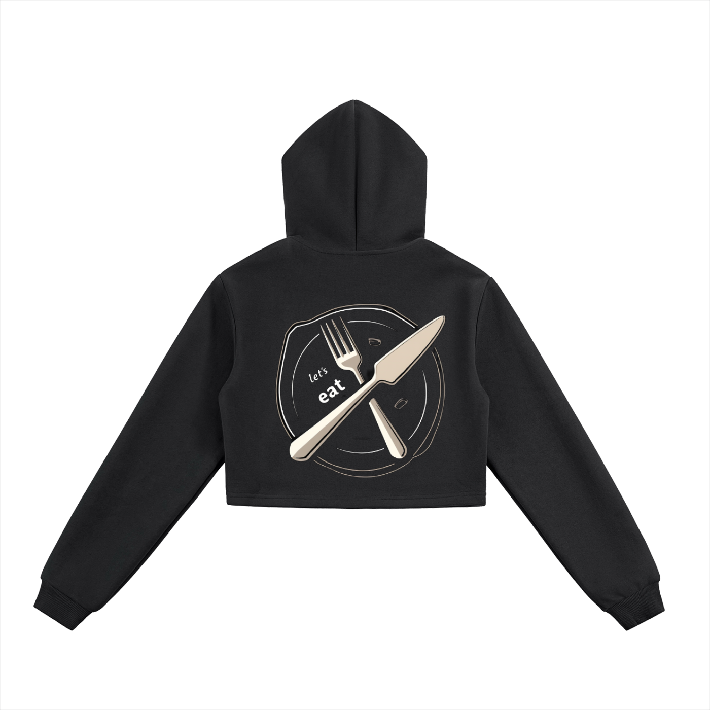 Essential Cropped Zip-Up Hoodie