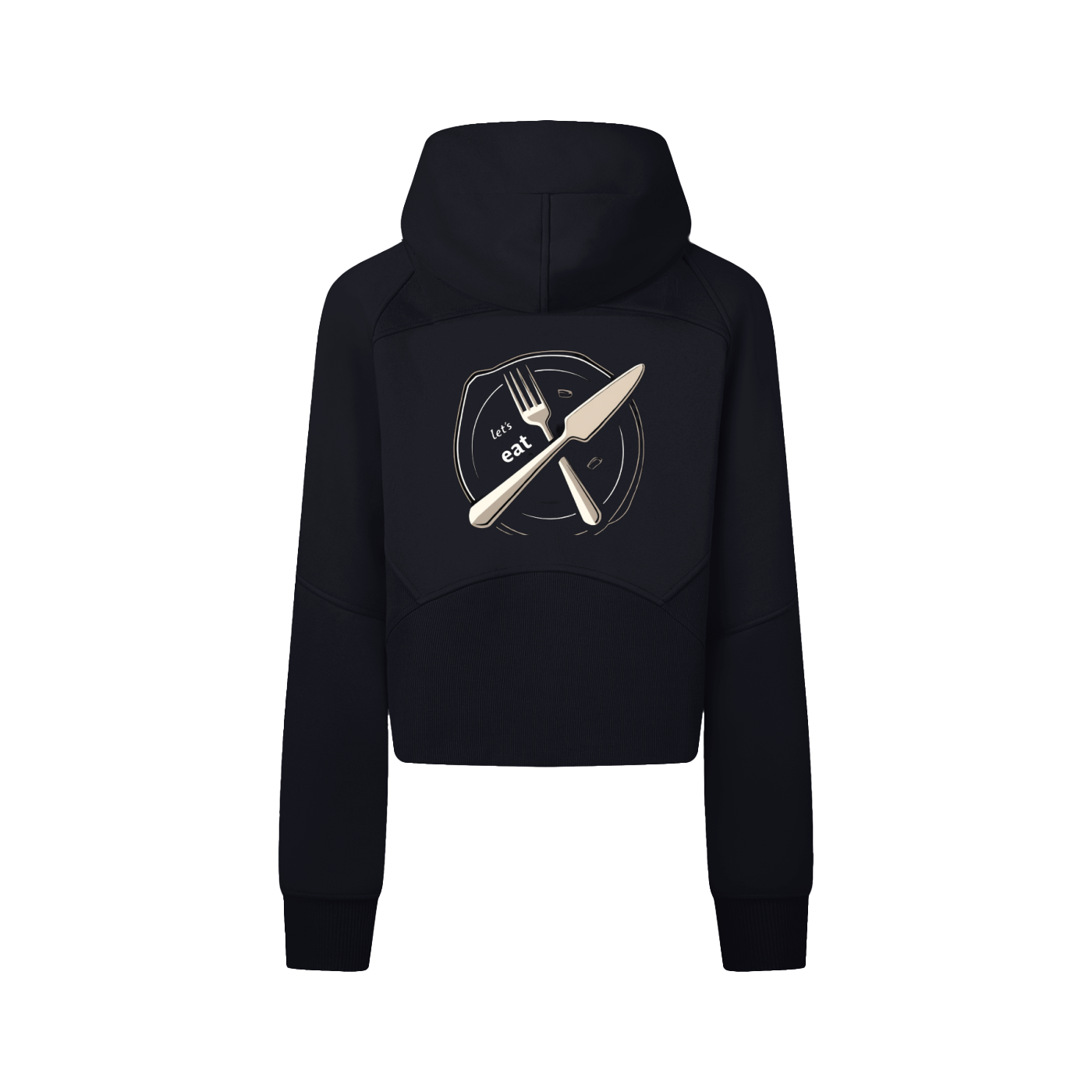 Cropped Zip-Through Hoodie