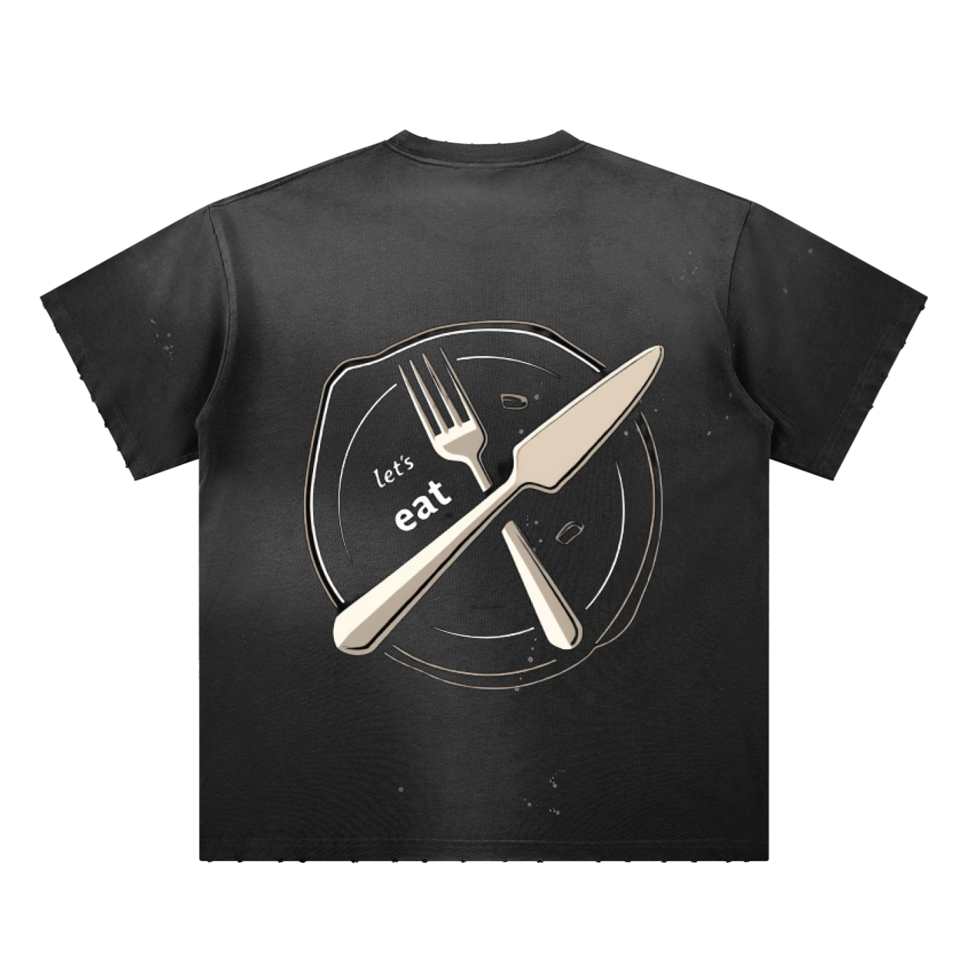 Hand-Frayed Sunfade Paint Splatter T-Shirt