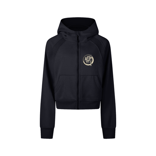 Cropped Zip-Through Hoodie