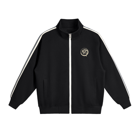 Contrast Side-Stripe Stand Collar  Jacket