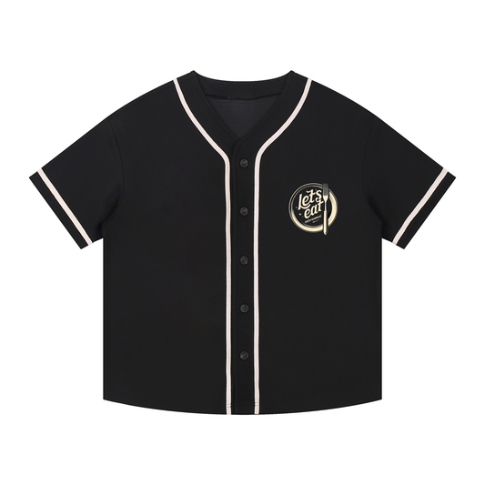 Contrast Piped Button-Up Jersey